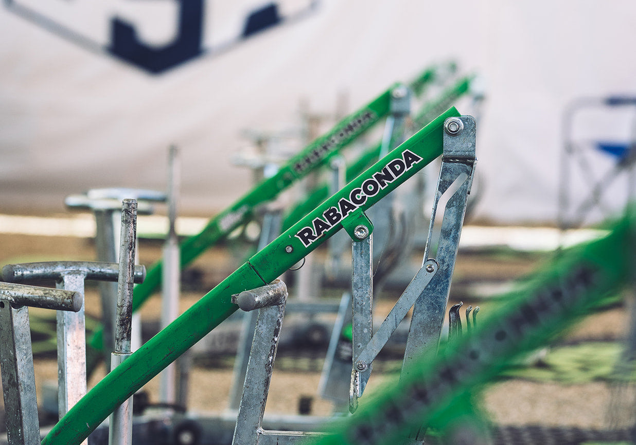 Team USA paddock at the 6DAYS in Portugal with Rabaconda portable tire-changing tools