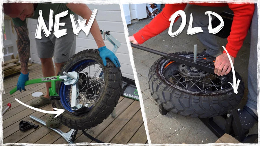 Rabaconda Street Bike Tire Changer vs the Olmax Machine