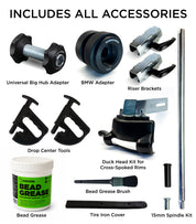 ULTIMATE Kit - Street Bike Tire Changer in use