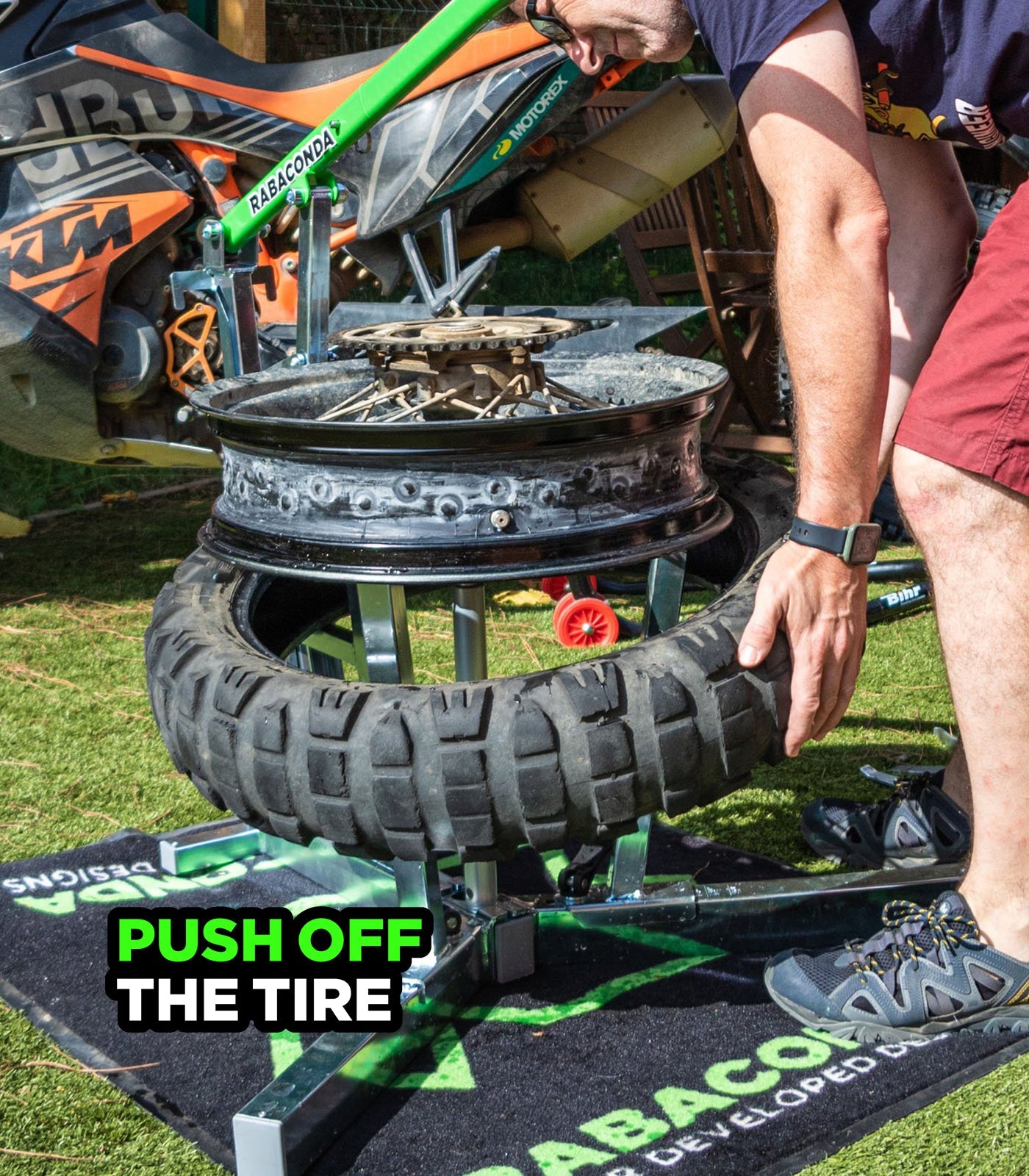 Revolutionary Kit for ADV and Dual-Sport Tire Changes - Rabaconda USA